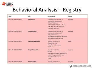 Behavioral Analysis – Registry 
@santiagobassett 
 