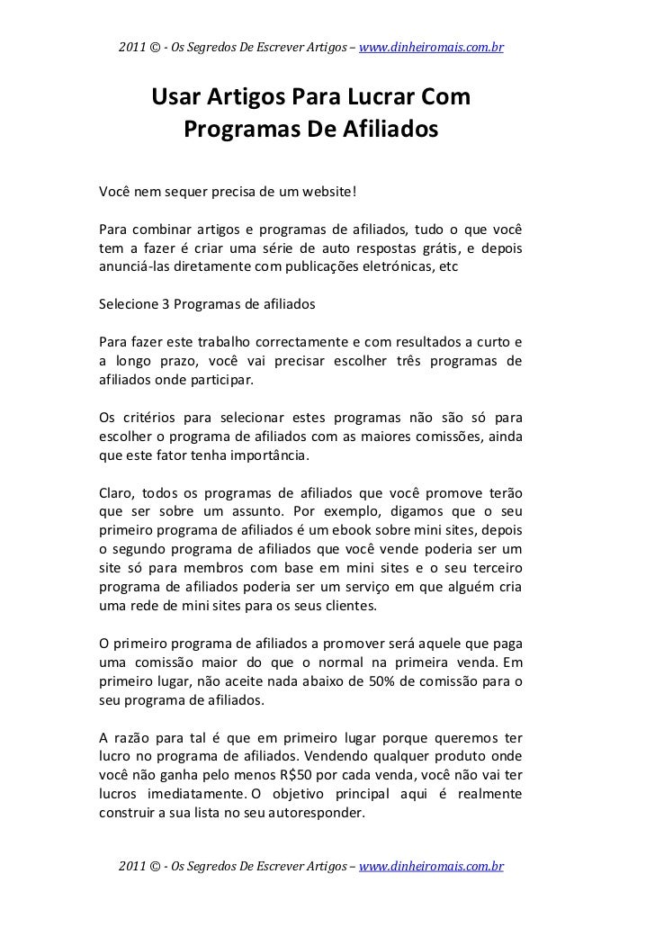 Escrever artigos