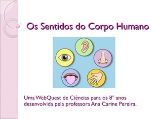 Os Sentidos do Corpo Humano




Uma WebQuest de Ciências para os 8º anos
desenvolvida pela professora Ana Carine Pereira.
 