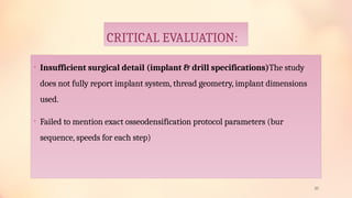 Comparative Clinical Evaluation of Bone Density Changes Using ...