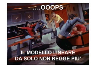 ….OOOPS




       IL MODELLO LINEARE
13
     DA SOLO NON REGGE PIU’
 