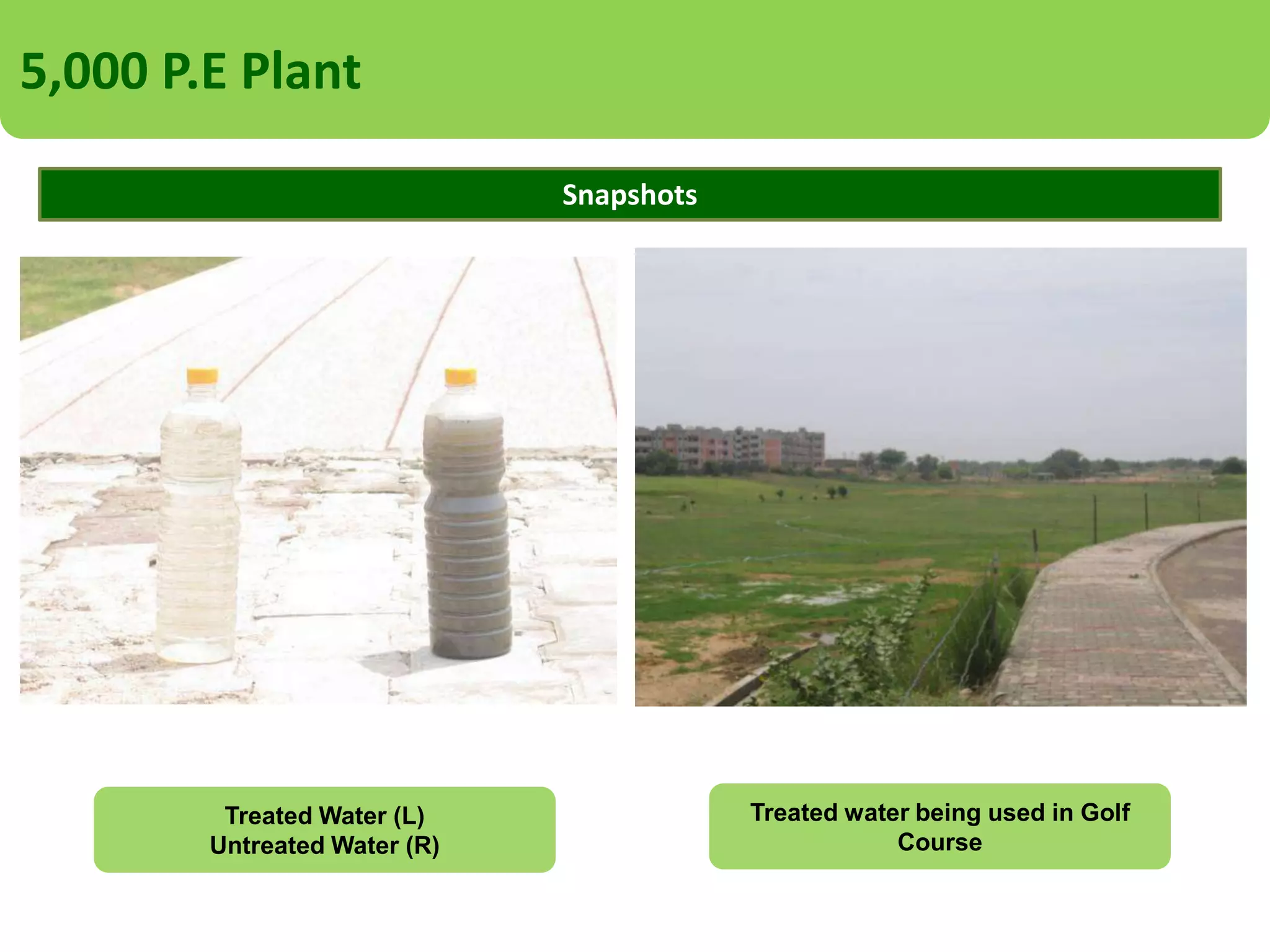 10,000 P.E Plant
Project Description
Industry: Government Organization
Location: Delhi, India
When: Since 2012
Flow: 1.8 MLD
Product Used: OS STP with OS1-WW
Challenges Faced: Site for STP surrounded by residential flats, Water shortage for
irrigating the huge landscape

Goals
Cost Effective Treatment
Zero-nuisance STP
Outflow standards established by regulations must be met
Recycling of water
Eco-friendly technology

 