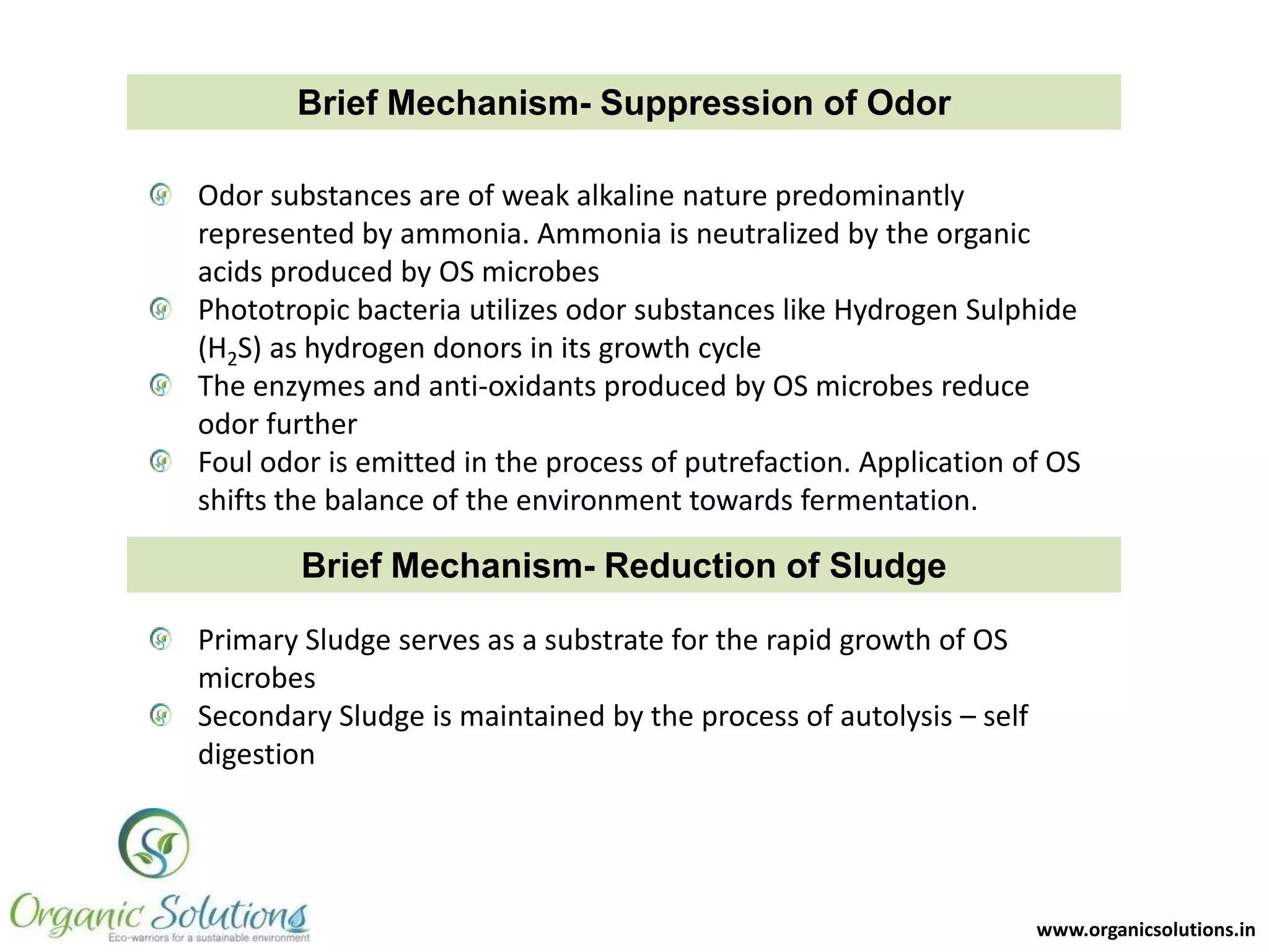 Aerated Lagoon
Project Description
Industry: Municipal Sewage Treatment
Client: A Municipal Corporation in South India
Location: Karnataka
Flow: 45 MLD (Million Litres per day)
Product Used: Customized Solution using OS1-WW
Challenges Faced: Irregular Power Supply, Improper Treatment, Foul Odor, Heavy Sludge
Deposits

Goals
Reduce sludge production
Reduce Foul Odors
Outflow standards established by regulations must be met
Reduce Energy Consumption

 
