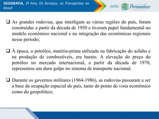 Os serviços, os transportes no Brasil.ppt