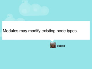 Modules may modify existing node types. 