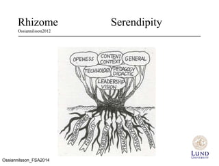 Rhizome Serendipity
Ossiannilsson2012
Ossiannilsson_FSA2014
 