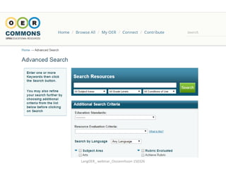 LangOER_ webinar_Ossiannilsson 150326
 