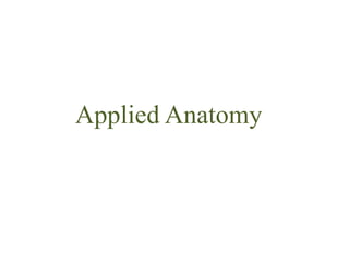 Applied Anatomy
 