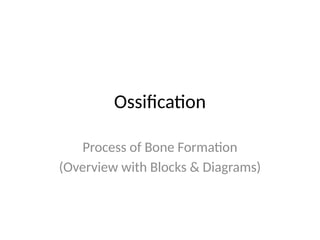 Sification Process Comprehensive Overview of Ossification: Bone Formation Processes and ...