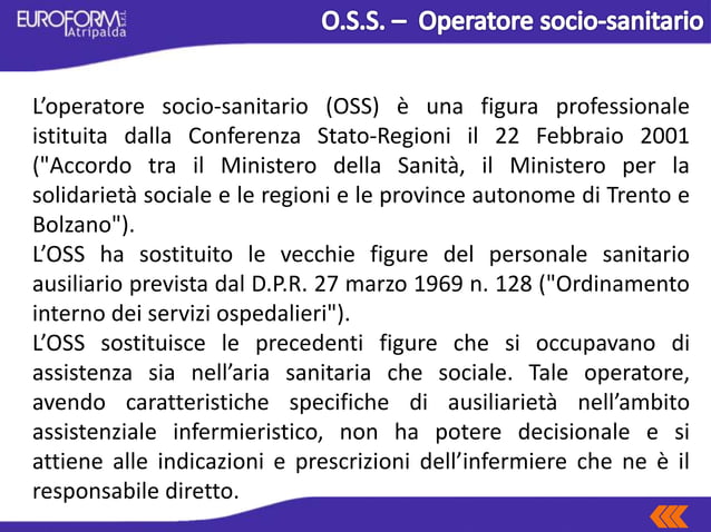 Operatore Socio Sanitario | PPTX