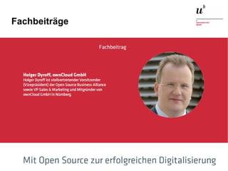 Open Source Studie Schweiz 2015 – Und wie weiter?26. November 2015 29
Fachbeiträge
 