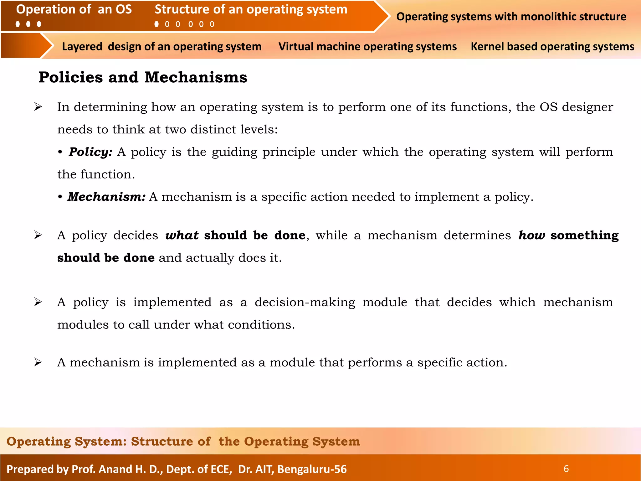 Structure of Operating System | PPT