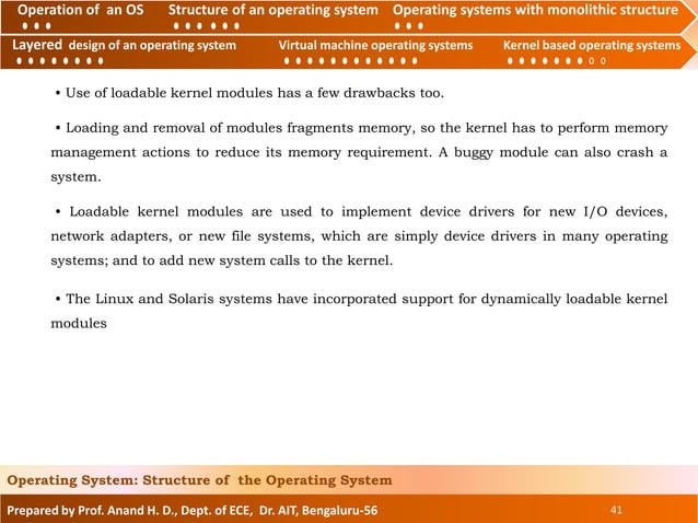 Structure of Operating System | PDF