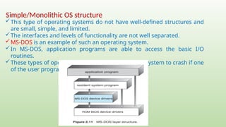 Operating systems topic os structure explaination | PPTX