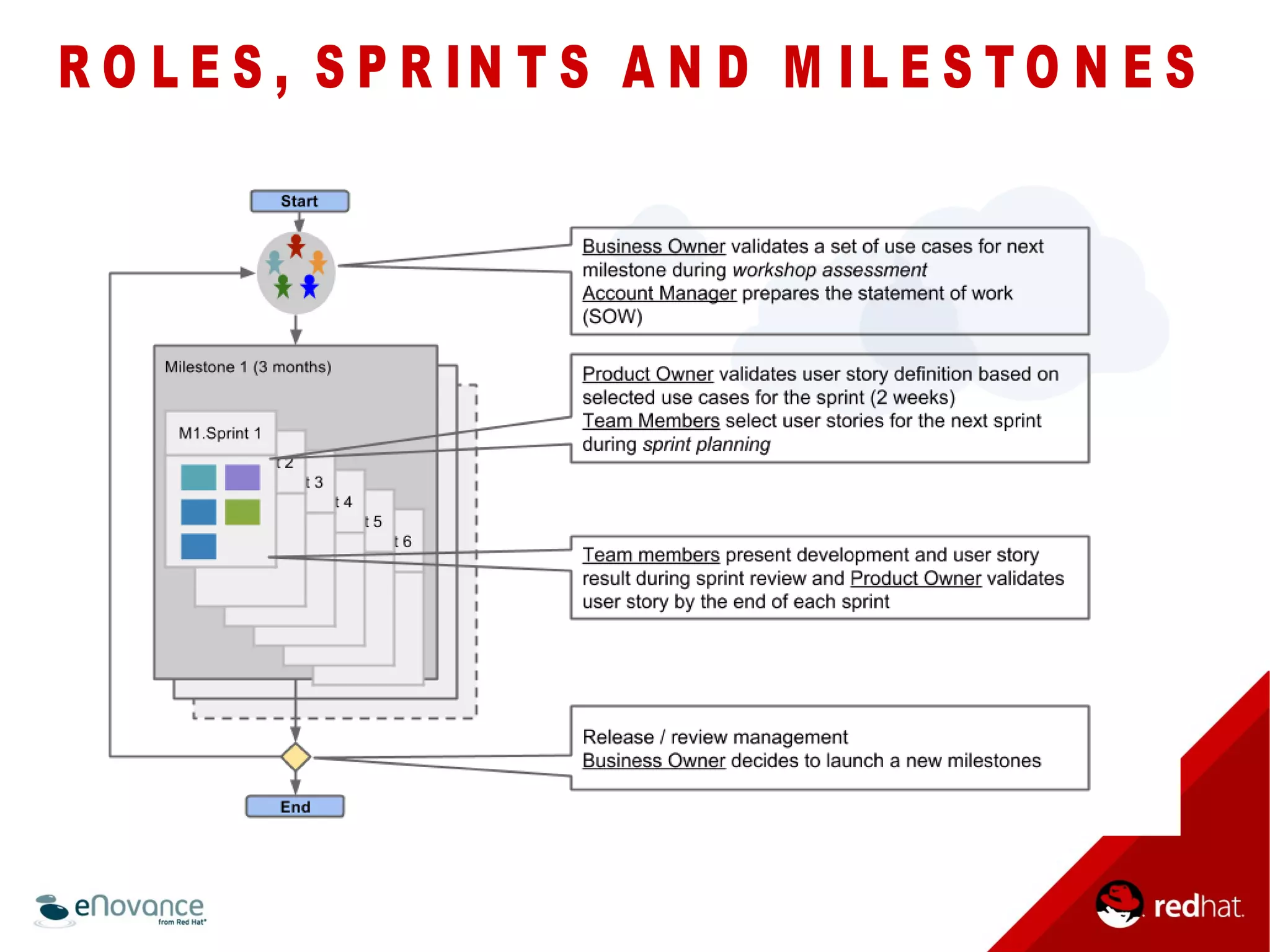 R O L E S , S P R IN T S A N D M IL E S T O N E S 
 