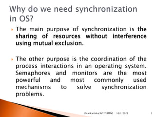 Examples in OS synchronization for UG | PPT
