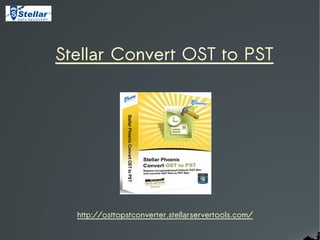 Stellar Convert OST to PST




  http://osttopstconverter.stellarservertools.com/
 
