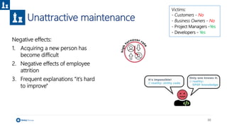 30
11
Project
Managerów
Unattractive maintenance
Negative effects:
1. Acquiring a new person has
become difficult
2. Negat...