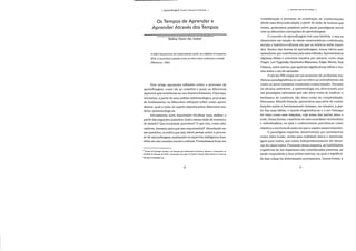 Os tempos de aprender e aprender através dos tempos