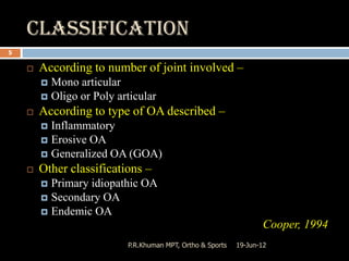 Osteoarthritis | PPTX
