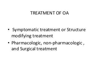 Treating Oa Osteoarthritis | PDF