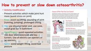 Osteoarthritis of joints and related treatment | PPTX