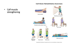 • Calf muscle
strengthening
 