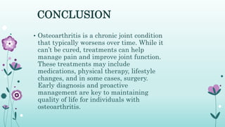 Osteoarthritis Adult Health Nsg Pptx