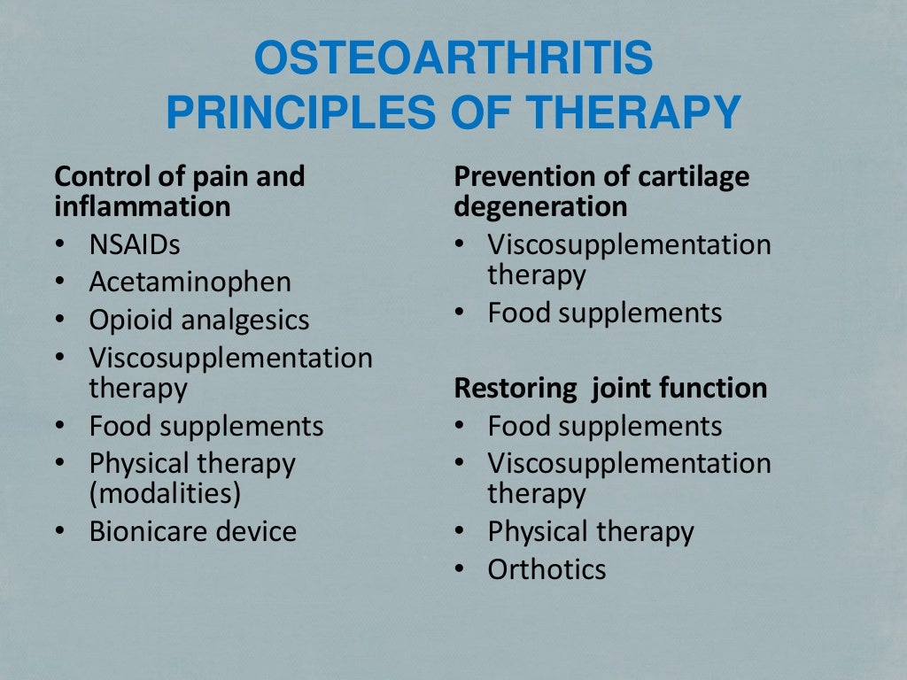 Osteoarthritis Treatment Alternatives