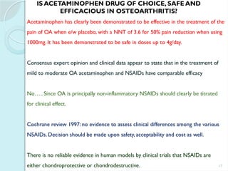 OSTEOARTHRITIS OF THE KNEE, HANDS, PELVIC AND SPINE (VERTEBRAL COLUMN ...