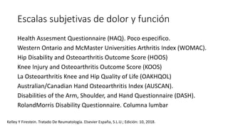 Hoos Questionnaire.pdf Osteoartrosis manifestaciones clinicas y diagnostico | PPTX