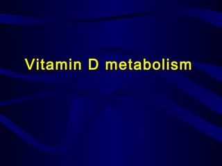 Vitamin D metabolism
 