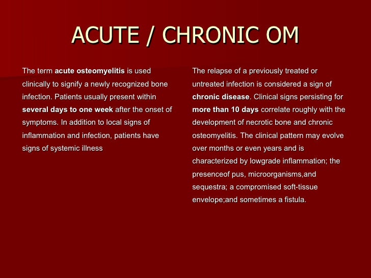 Osteomyelitis In Adults