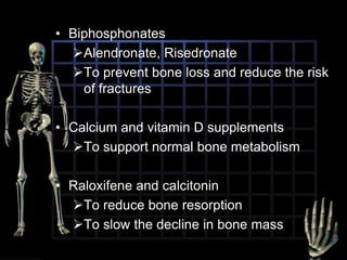 Shows decreased bone mineral density 
