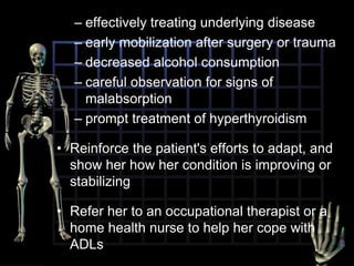 Decreased alcohol consumption and caffeine useRegular ExerciseSmoking cessation