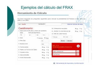 Ejemplos del cálculo del FRAX

 