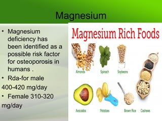 Osteoporosis diet and control | PPT