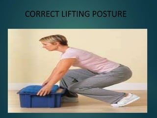CORRECT LIFTING POSTURE
 