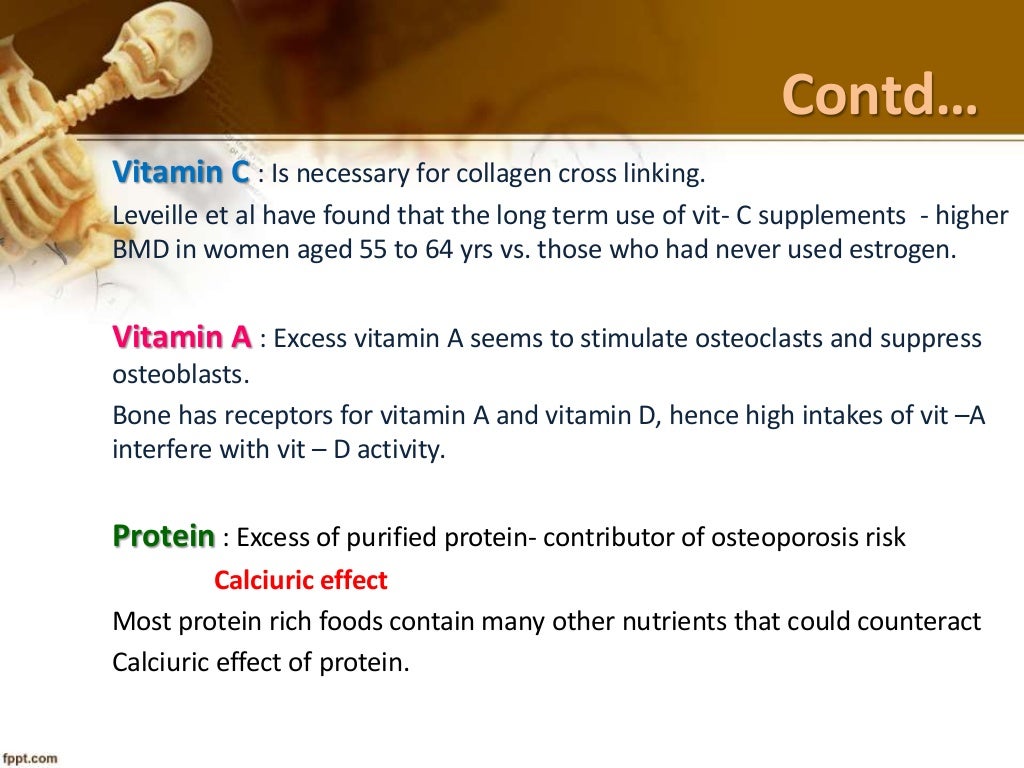 Osteoporosis and diet