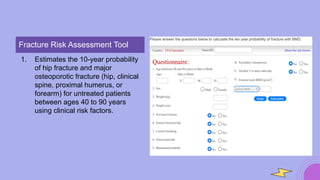 Fracture Risk Questionnaire OSTEOPOROSIS & FRACTURE FRAGILITY-1.pdftvtvtvtvtv | PDF
