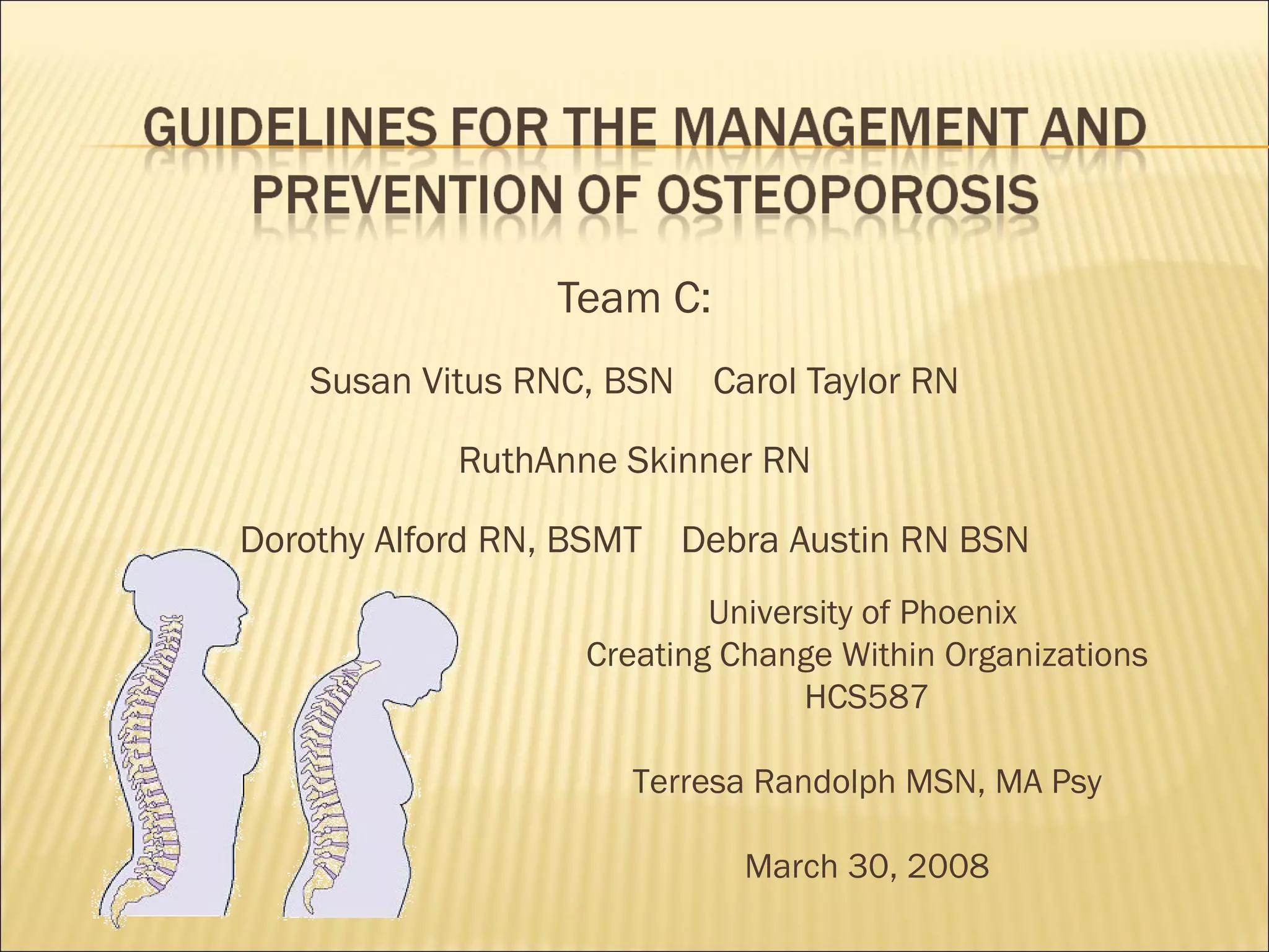 Osteoporosis guideline | PPT