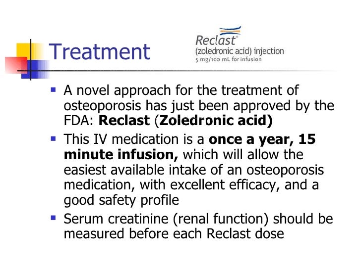 Fosamax Infusion Osteoporosis