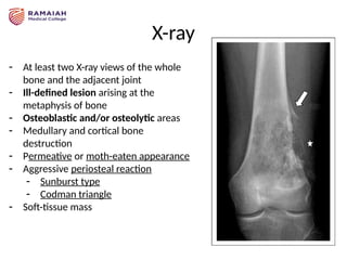 Osteosarcoma definition classification and management | PPTX