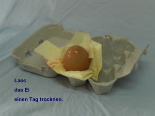 Lass
das Ei
einen Tag trocknen.
 