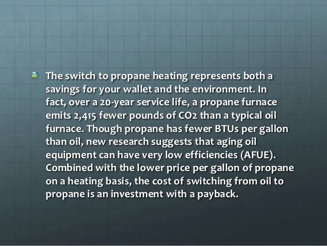 Osterman Propane On Oil To propane Conversion