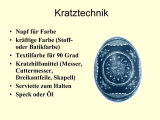 Kratztechnik Napf für Farbe kräftige Farbe (Stoff- oder Batikfarbe) Textilfarbe für 90 Grad Kratzhilfsmittel (Messer, Cuttermesser, Dreikantfeile, Skapell) Serviette zum Halten Speck oder Öl  