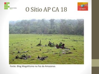 O Sítio AP CA 18
Fonte: Blog Megalitismo na Foz do Amazonas
 