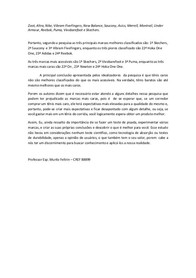 principais marcas de tenis