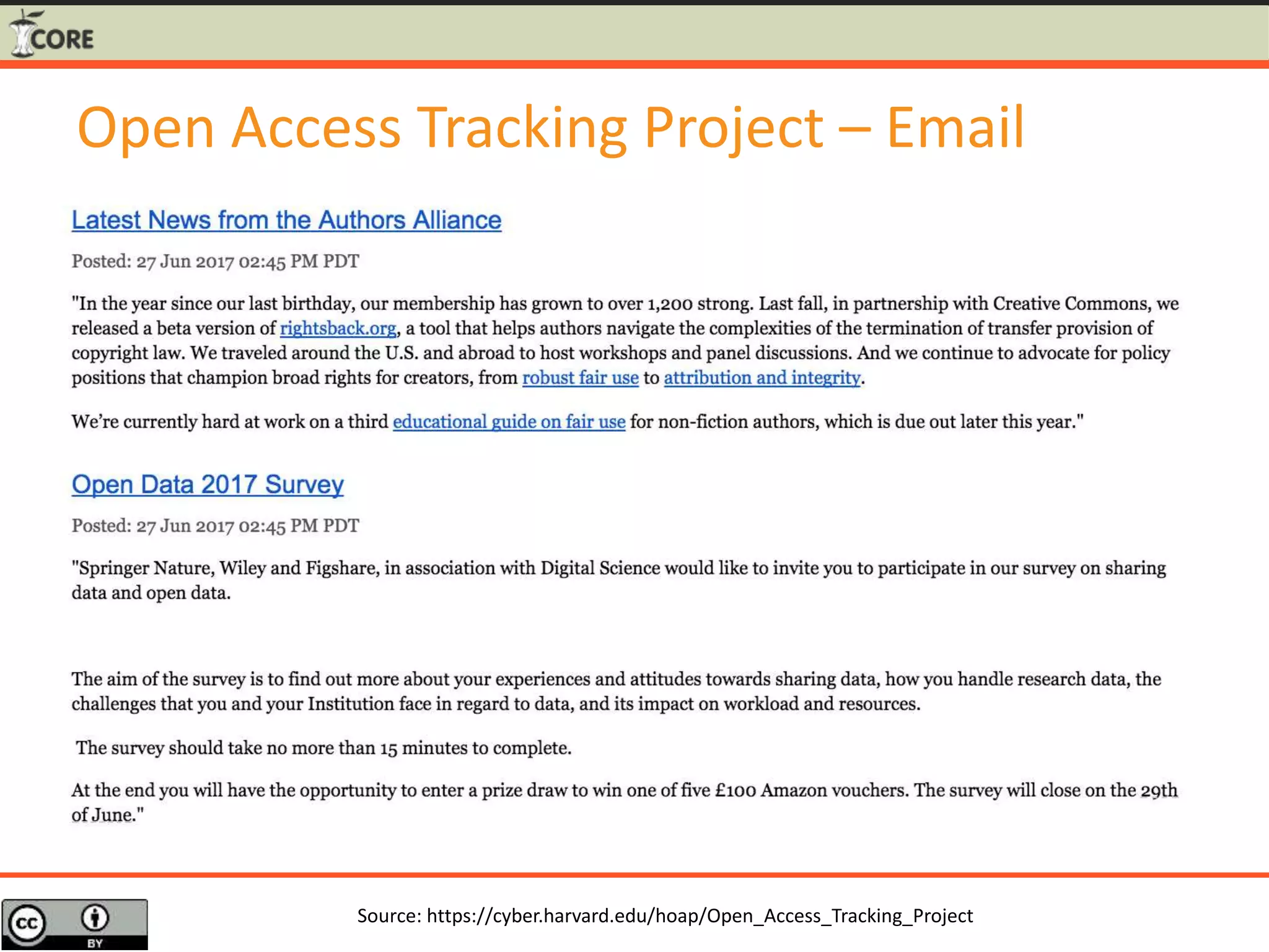 Open Access Tracking Project – Email
Source: https://cyber.harvard.edu/hoap/Open_Access_Tracking_Project
 