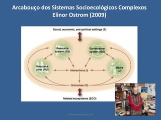 Arcabouço dos Sistemas Socioecológicos Complexos
Elinor Ostrom (2009)
© Prof. Simone Athayde, 2016
 